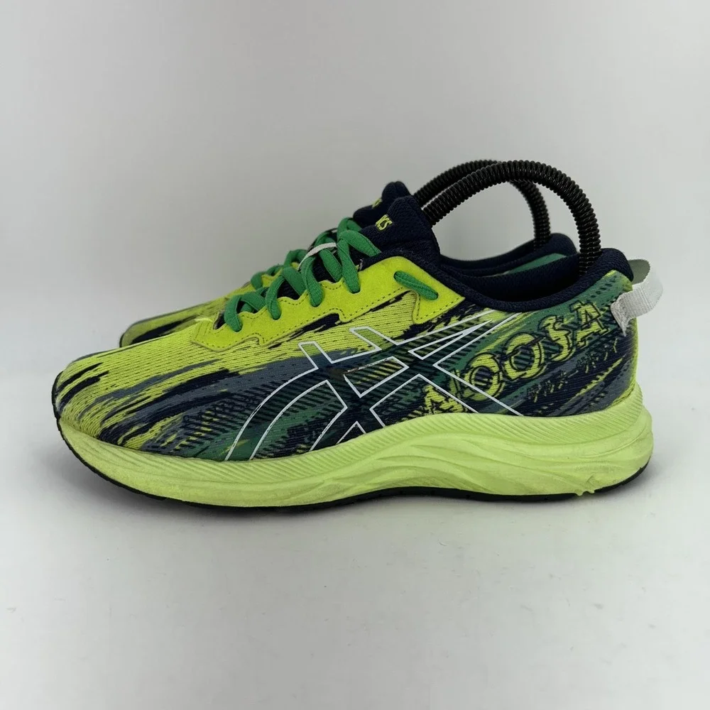 ASICS Noosa Tri 14 Shoes Size 5.5 Hazard Green Colorblock Running Sneakers Teens - Picture 7 of 14